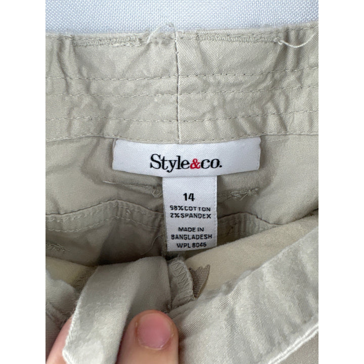 Women’s Style & Co Size 14 Khaki Cargo Capris