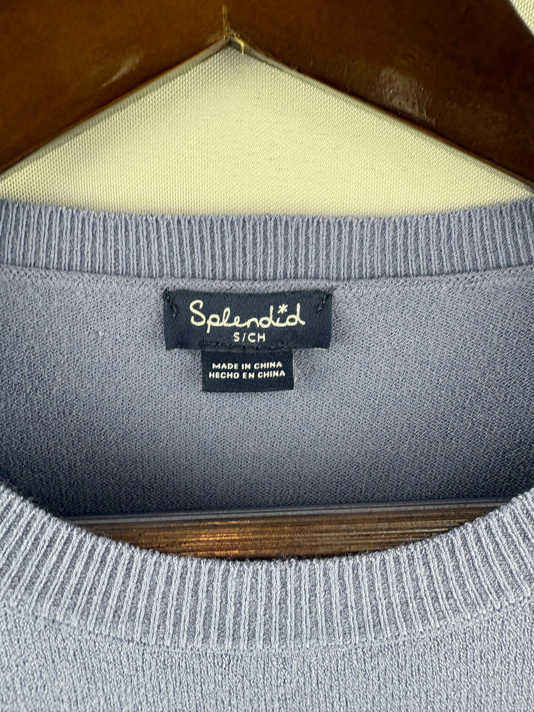 Women’s Splendid Small Periwinkle Short Sleeve Crewneck