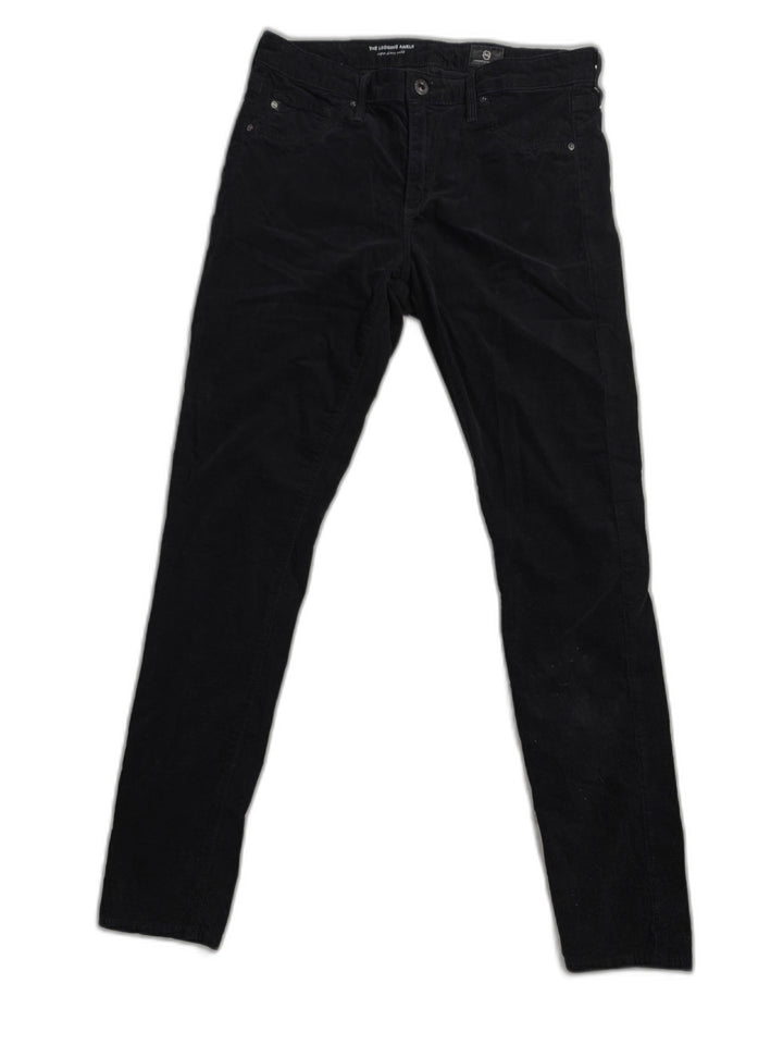 Women AG Adriano Goldschmied Legging Ankle Corduroy Black Size 28R