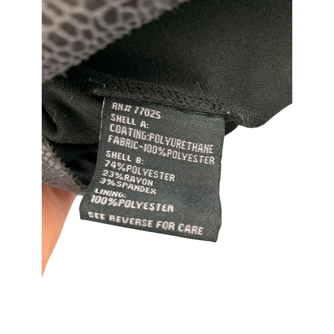 G By Giuliana Womens Faux Leather Jacket S Black & Gray