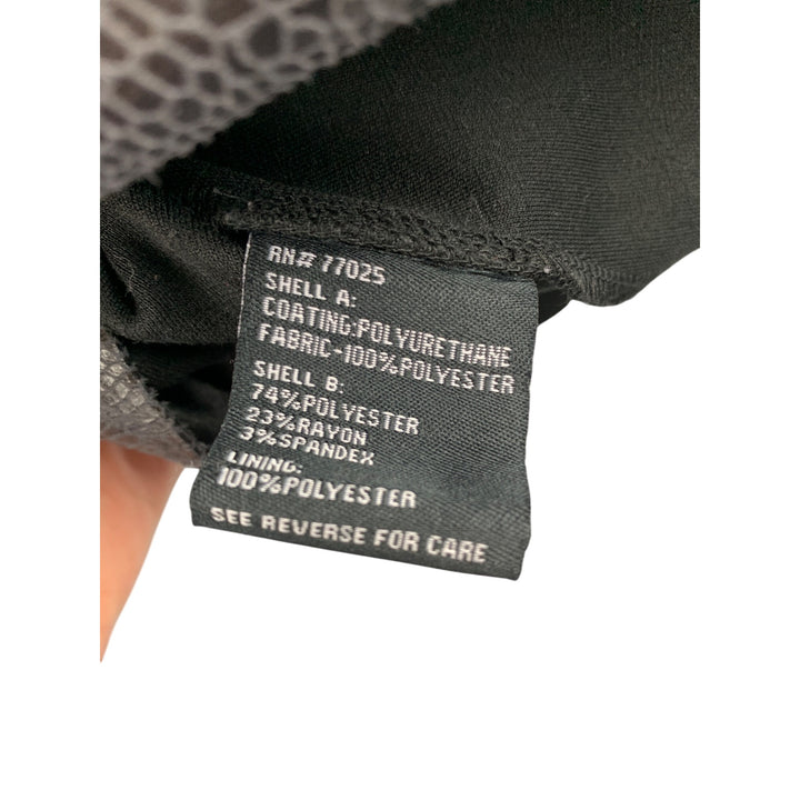 G By Giuliana Womens Faux Leather Jacket S Black & Gray