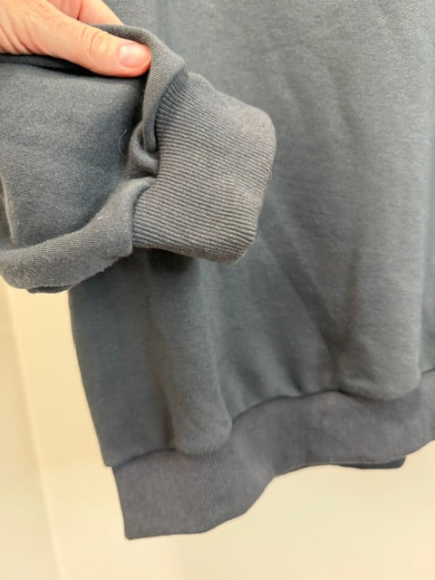 Cider “DON’T CARE” Rhinestone Hoodie – Dark Gray – Size XL (Oversized)