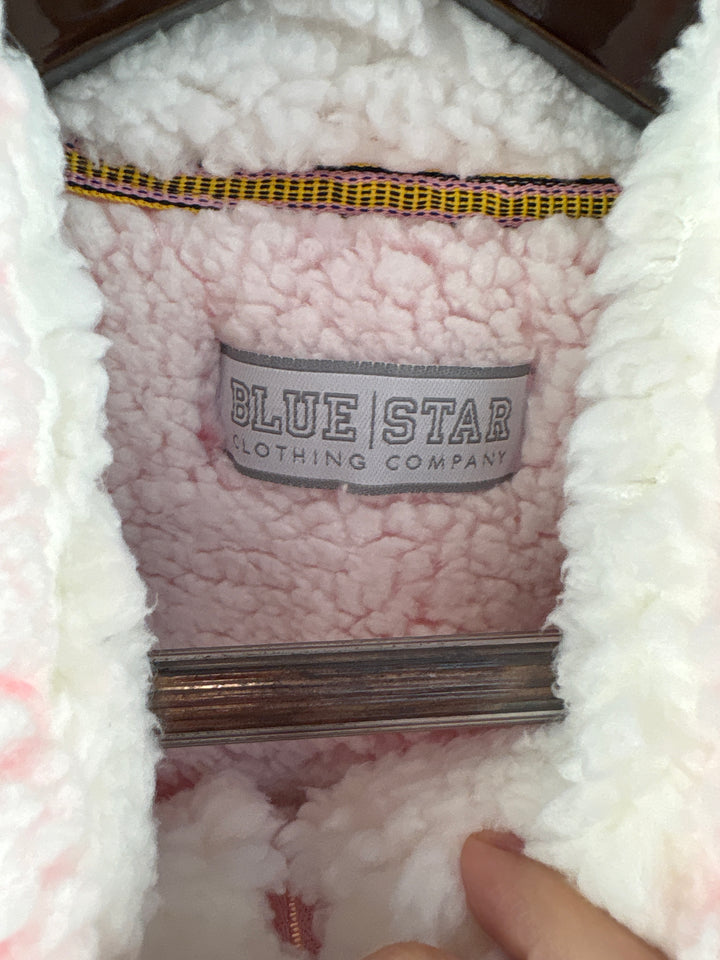 Women’s Blue Star Small Icy Pink Sherpa Pullover
