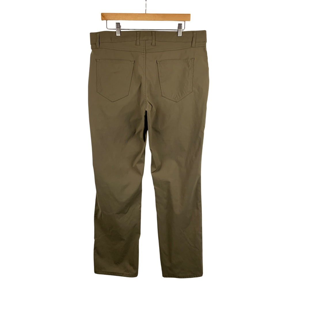 Weatherproof Vintage Regular Fit Mens 36x30 Nylon/Spandex Pants In Olive Green