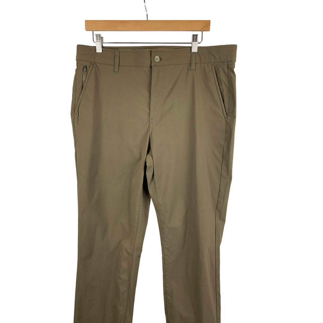 Weatherproof Vintage Regular Fit Mens 36x30 Nylon/Spandex Pants In Olive Green