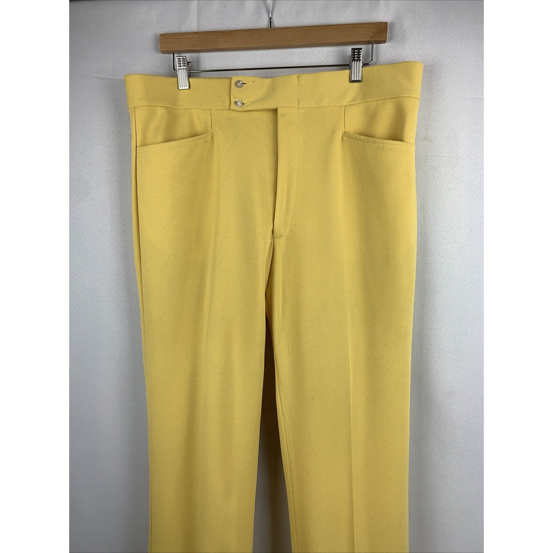 Men’s King Road Vintage Yellow Dress Pants - Size 36