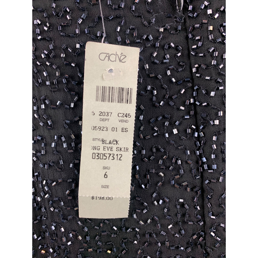 Women’s NWT Caché Black Beaded Skirt Size 6