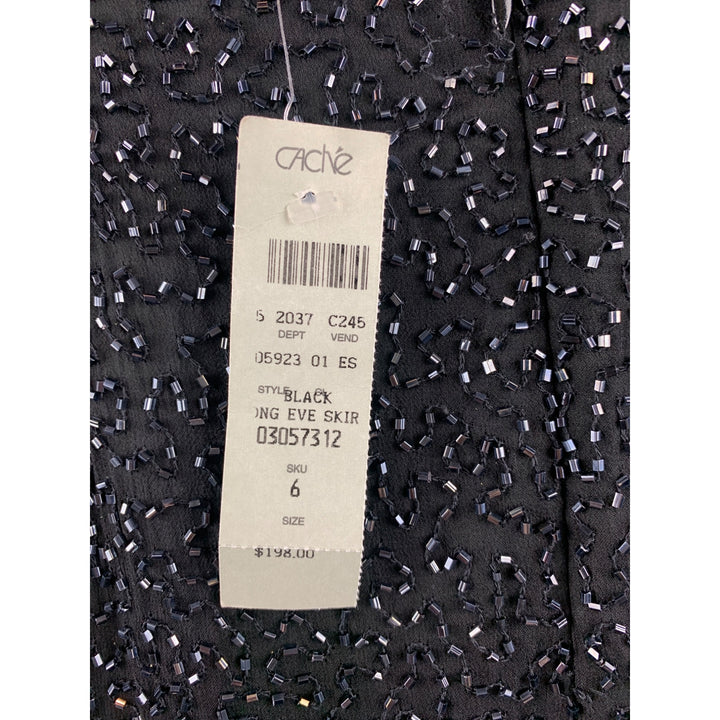 Women’s NWT Caché Black Beaded Skirt Size 6