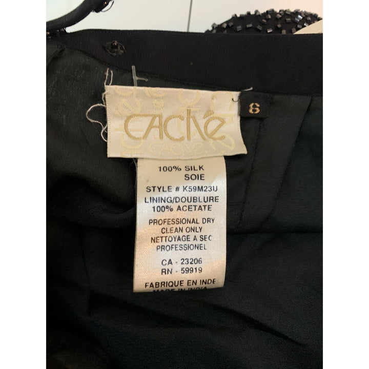 Women’s NWT Caché Black Beaded Skirt Size 6