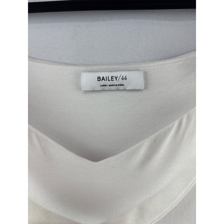 Bailey/44 White Cowl Neck Top L