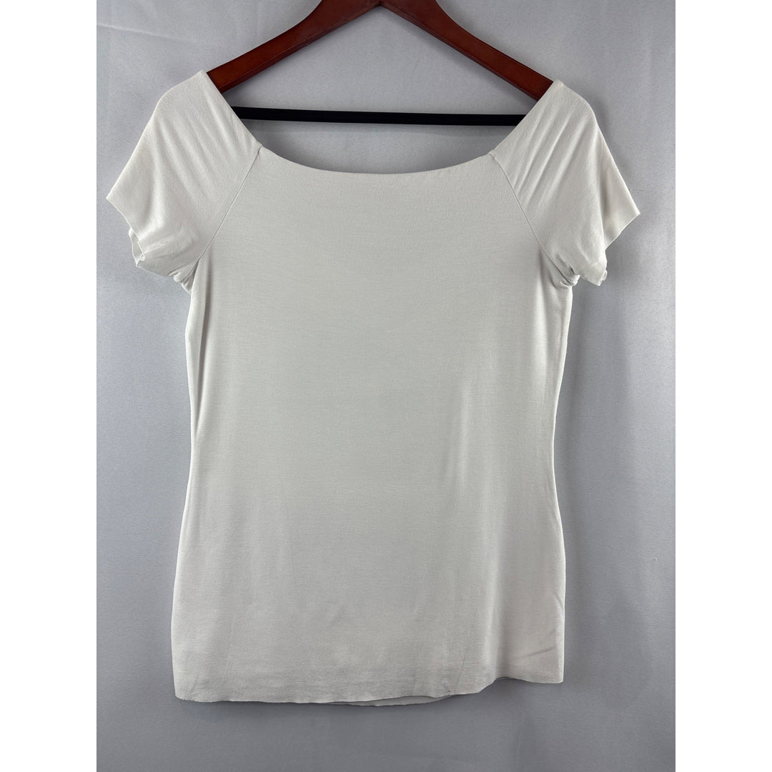 Bailey/44 White Cowl Neck Top L