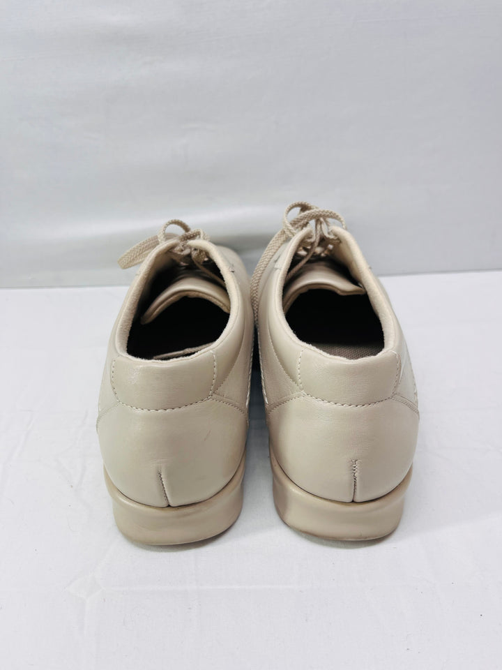 SAS Traveler Women’s Size 9 Bone Leather Comfort Walking Shoes Lace Up Casual