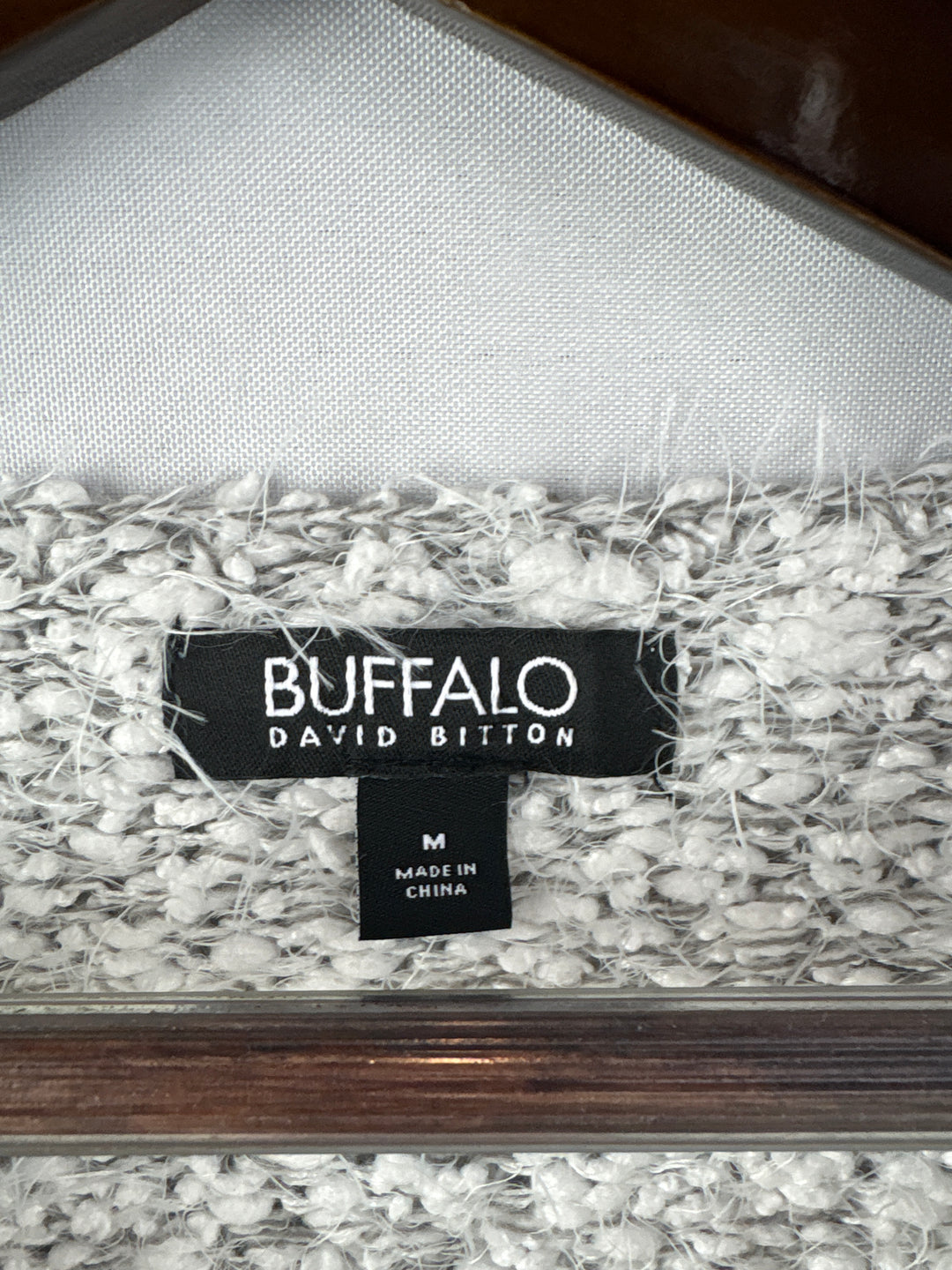 Women’s Buffalo David Bitton Medium White &amp; Gray Sweater