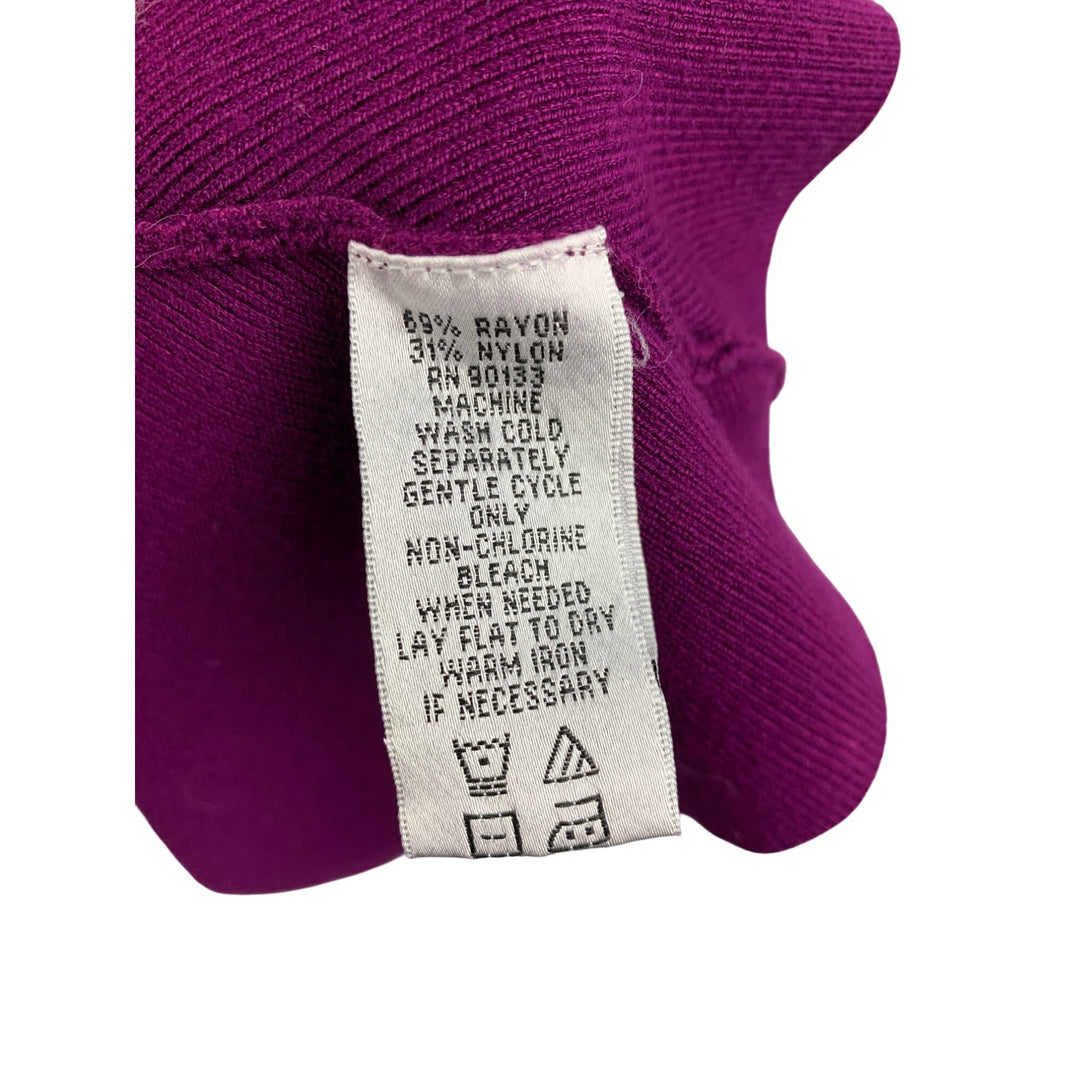 WhisperKnit By Louis DellOlio Womens XL Purple Turtleneck Sweater Rayon & Nylon