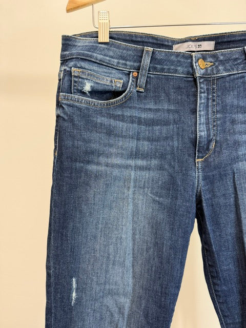 Joe’s Skinny Ankle Jeans (Medium Wash, Raw Hem, Stretch, 28” Inseam) Sz32