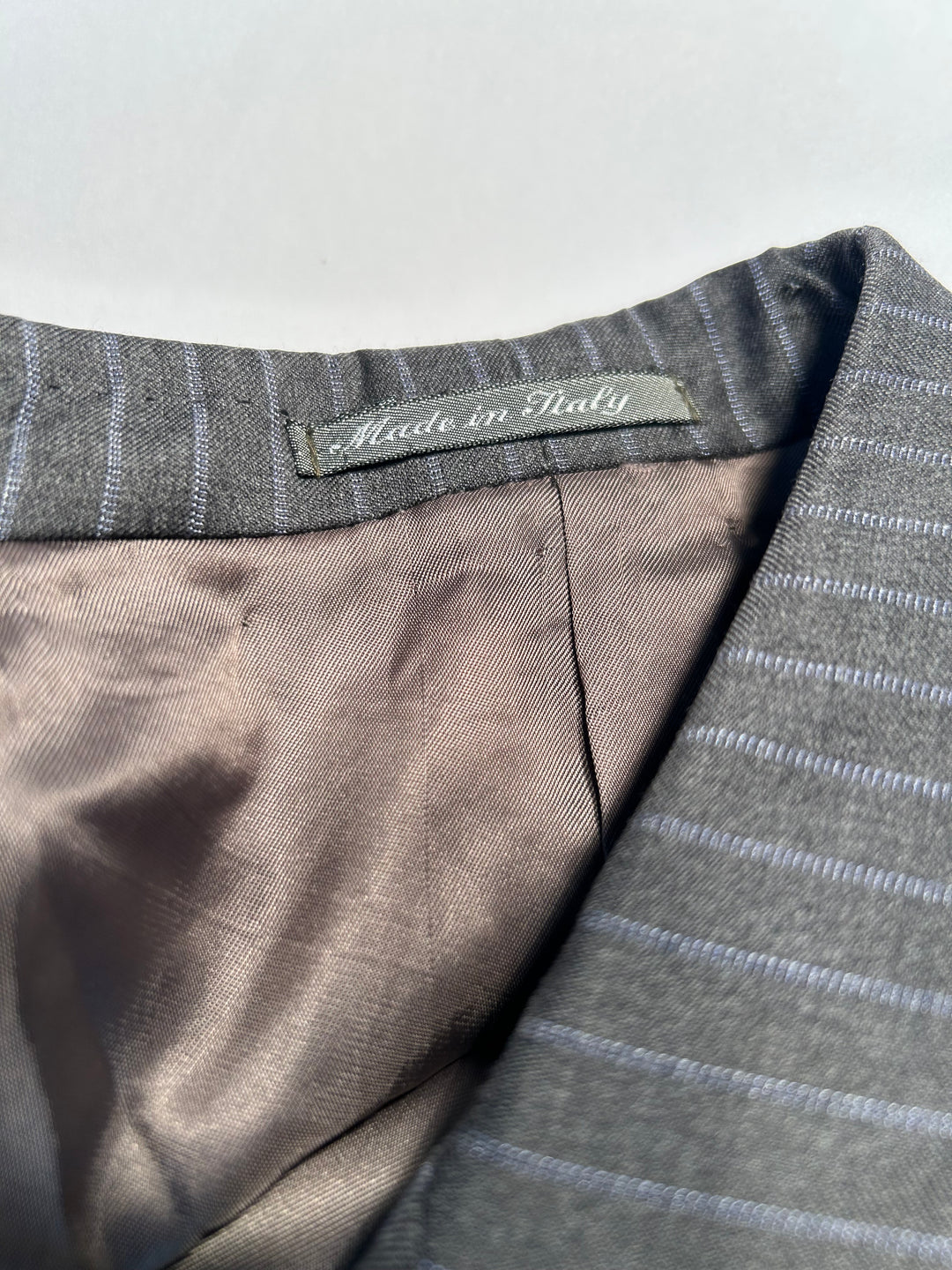 Canali Men’s Double-Breasted Pinstripe 100% Wool Suit Gray 40X29 46L Cuffed Pleated