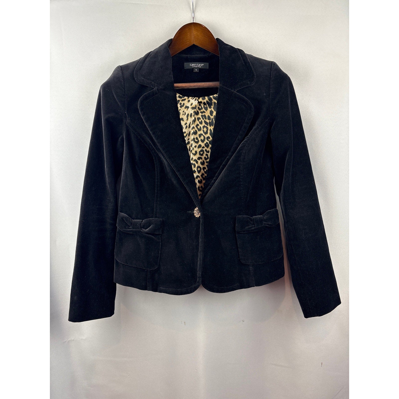 Women’s Karen Kane Size 4 Black Velvet Blazer