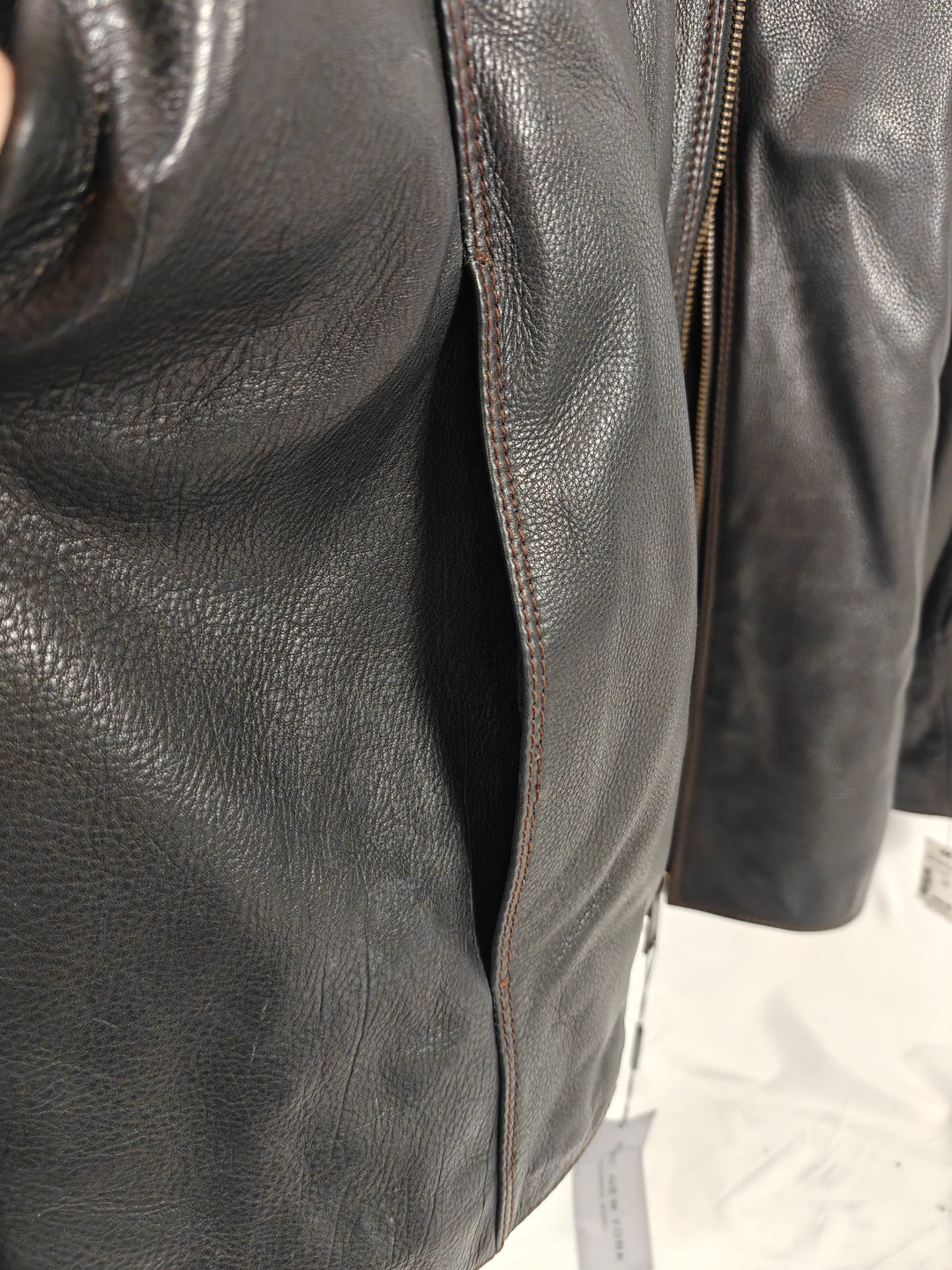 Mens Marc New York Leather Jacket Black 4XLT