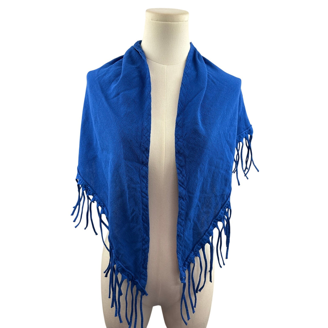 Women’s Oh My Gauze! Royal Blue Fringed Scarf/Shawl