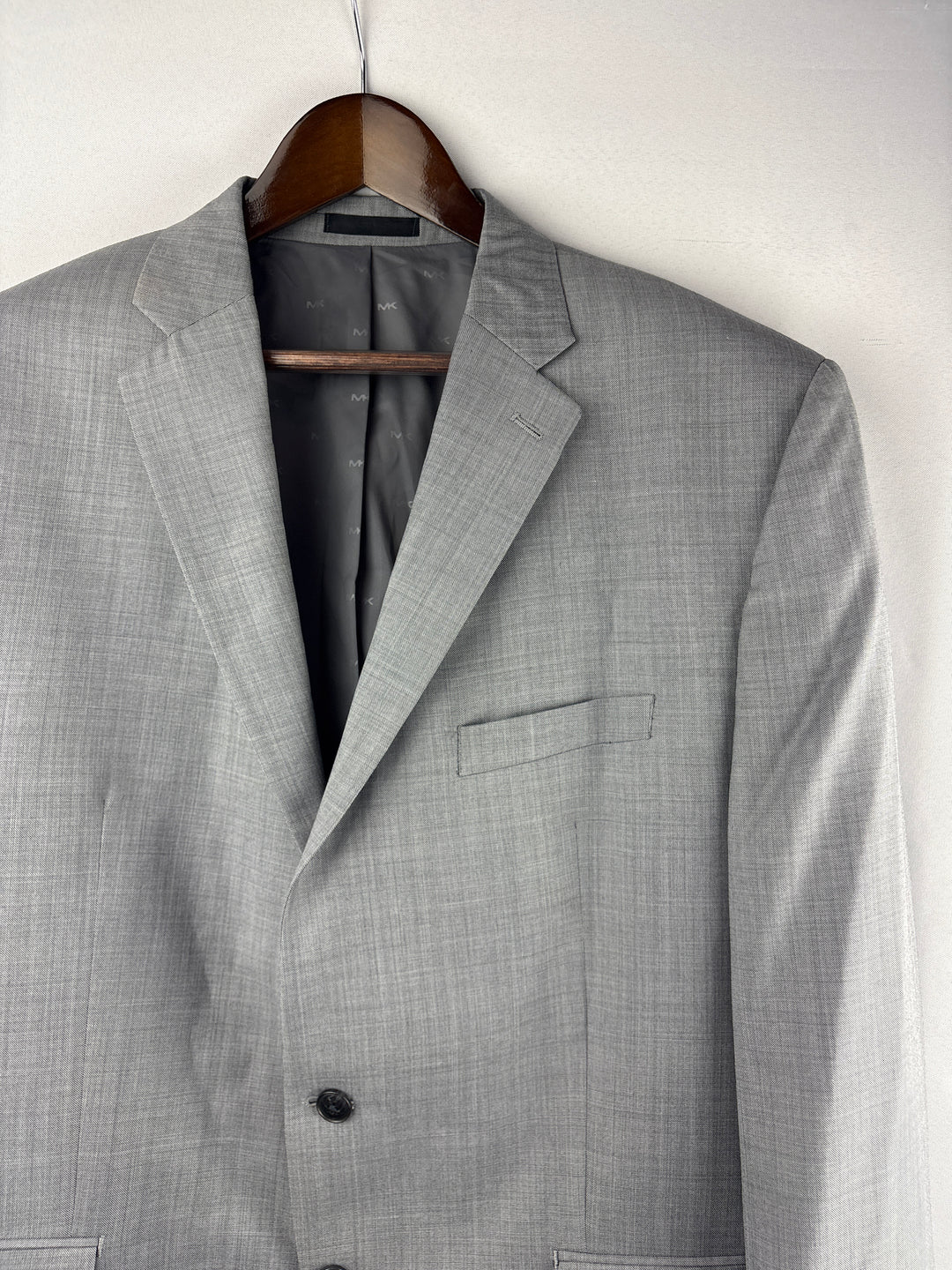 Men’s Michael Kors Size 46 Light Gray Suit Jacket