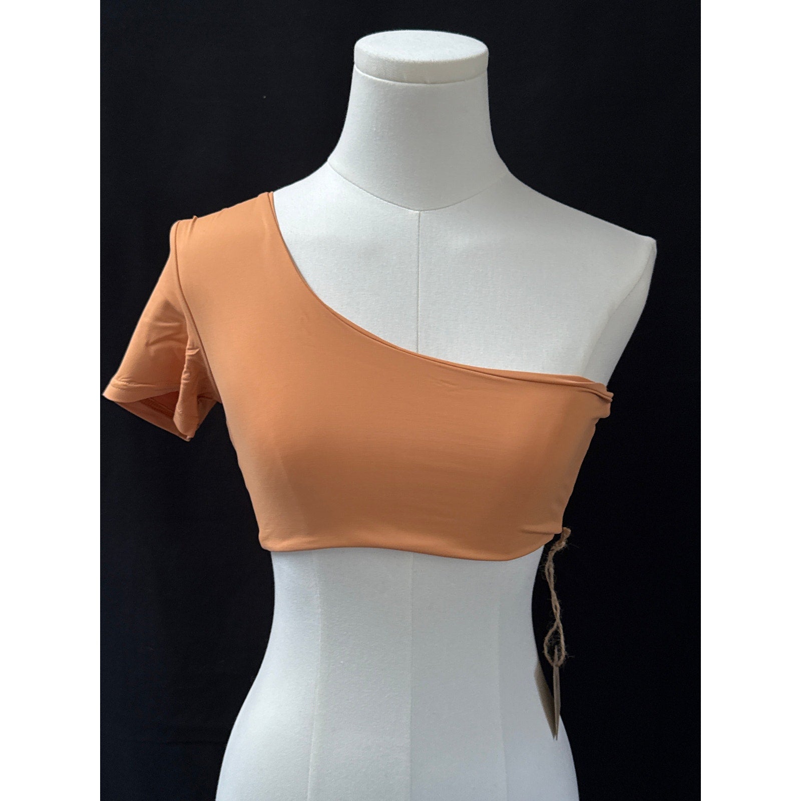 FP Toast Swim One Shoulder Crop Swim Top Sandstone Sz SM