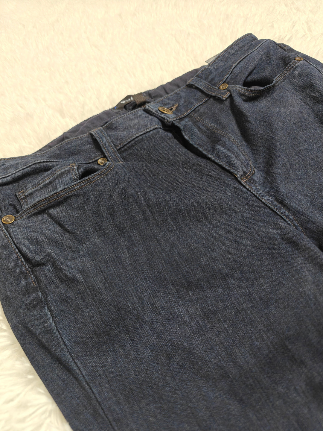 Paige Lou Lou Womens Dark Indigo Flare Jeans Size 31 Premium