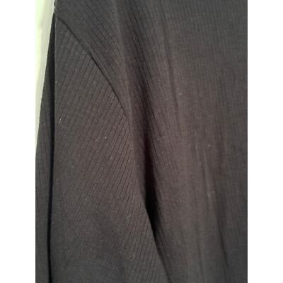 Alexander Jane L/XL Black Ribbed T-Shirt 93% Rayon & 7% Spandex