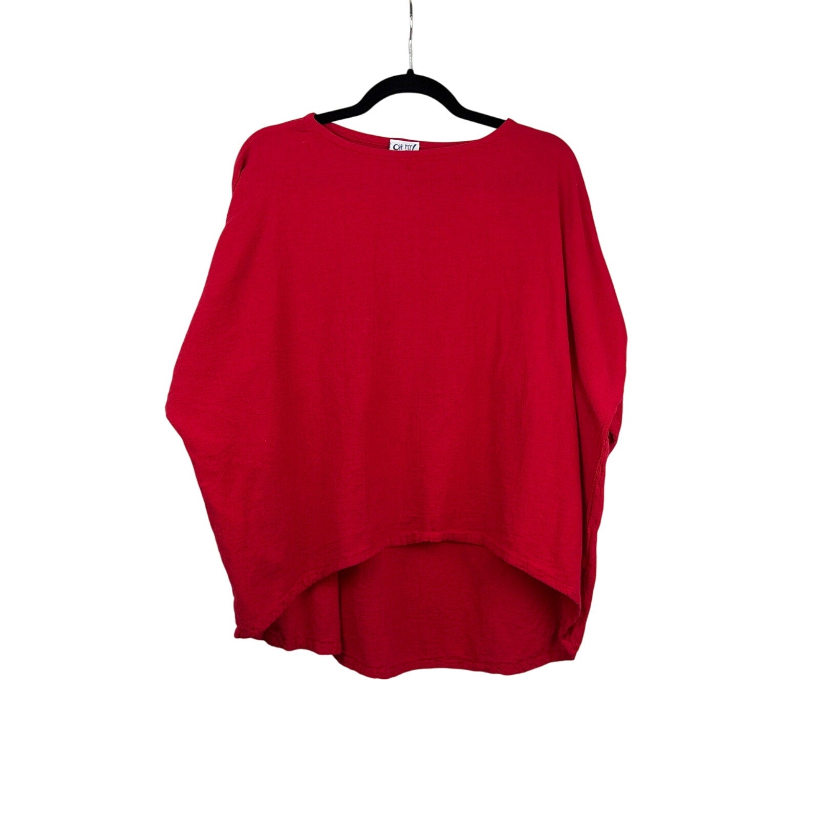 Oh My Gauze! Women’s Red Long Sleeve Blouse Size 2 – 100% Cotton Boho Top