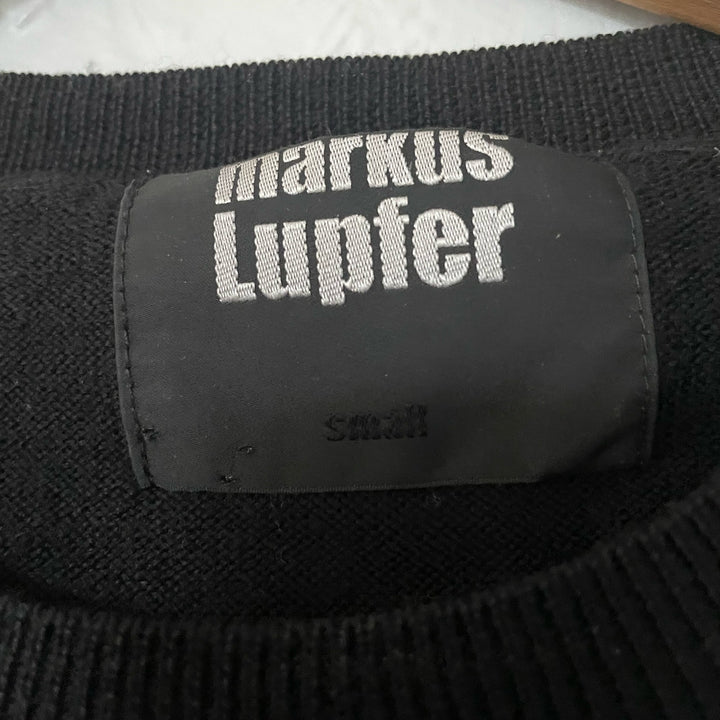 Markus Lupfer Merino Wool Black Disney Mickey Mouse Crewneck Sweater size Small