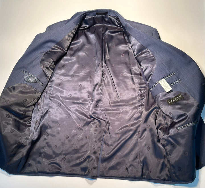 Lauren Ralph Lauren Men’s 46R Navy Blue Wool Blend Two Button Blazer Sport Coat