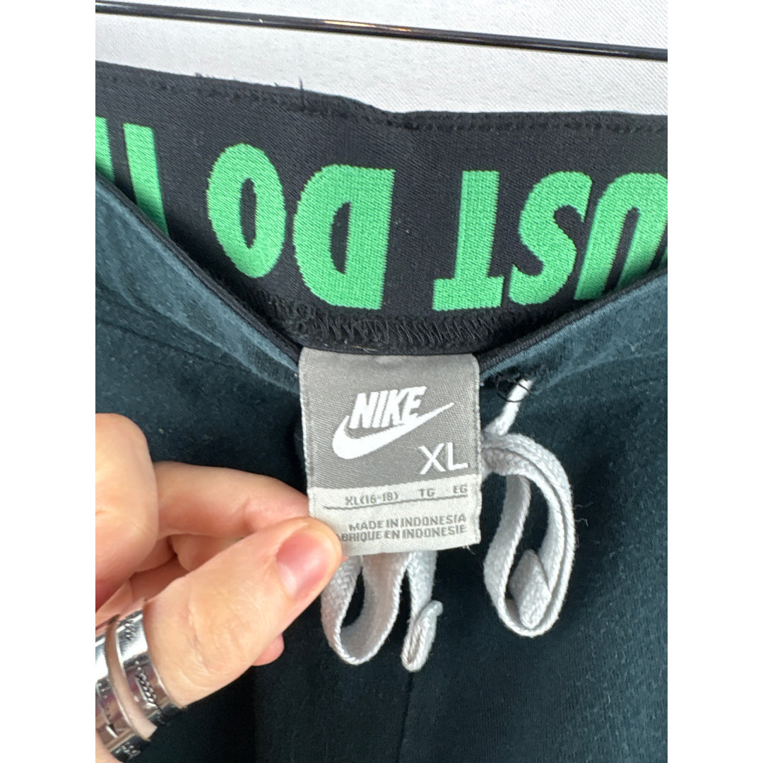 Women’s Nike Large Navy Blue Mini Lounge Shorts w/ Green Logo