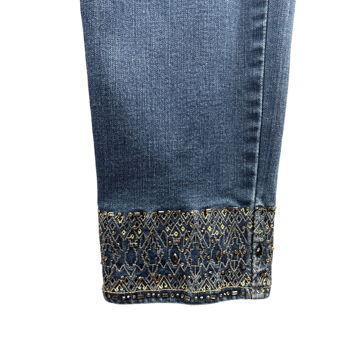 Women’s Chico’s Size 1 Capri Jeans w/ Bedazzling