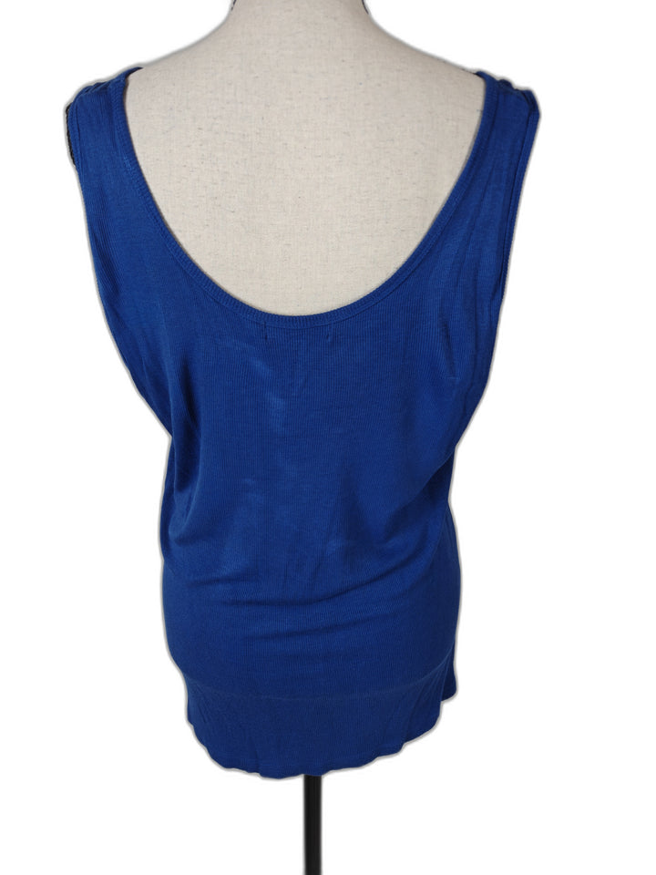 Women Calvin Klein Embellished Tank Top Royal Blue Size XL