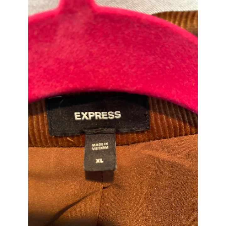 Women's Express Velvet Brown Blazer Size XL