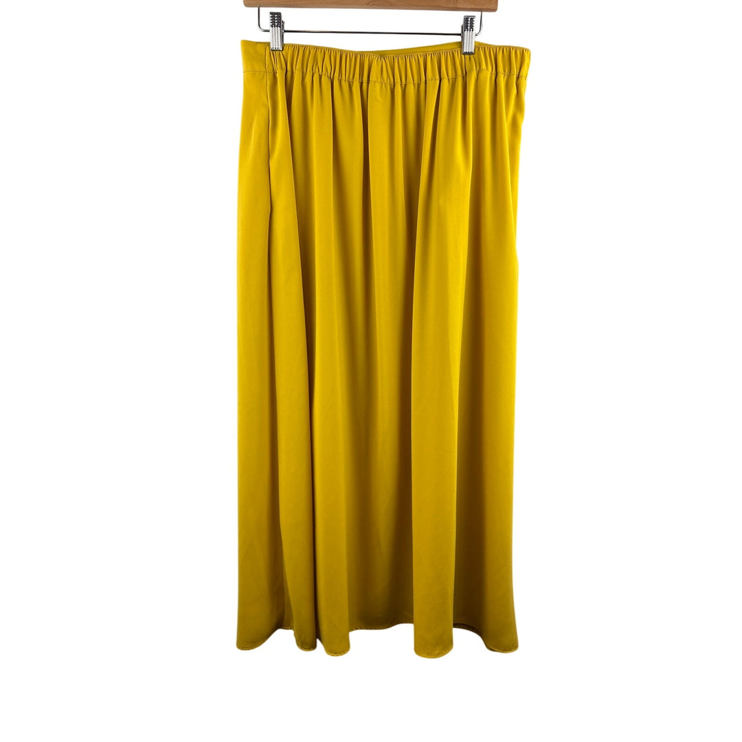 Womens A New Day Large Yellow Maxi Skirt
