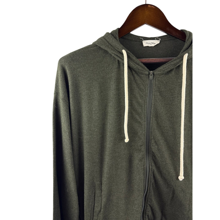 Women’s American Vintage XS/S Vintage Olive Green Zip-Up Hoodie