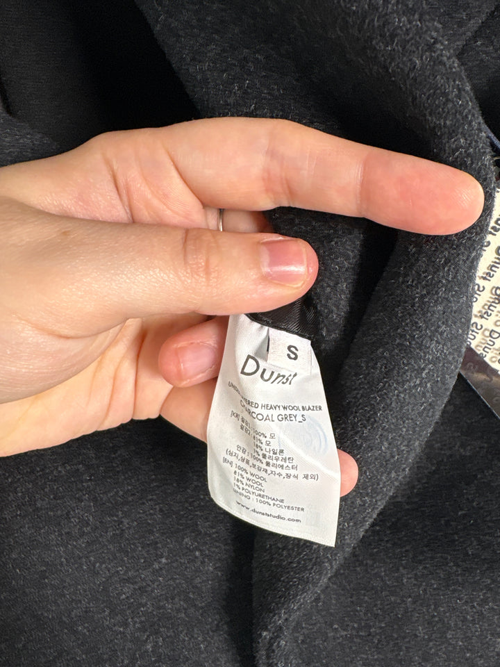 Unisex Dunst Small Black Layered Wool Blazer