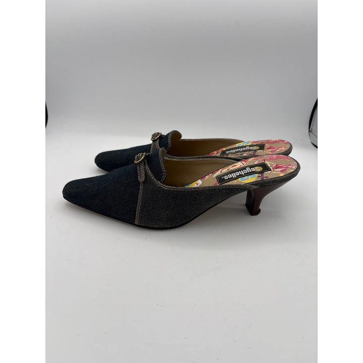 Women’s Seychelles Size 8 Denim Kitten Heels w/ Buckle Detail