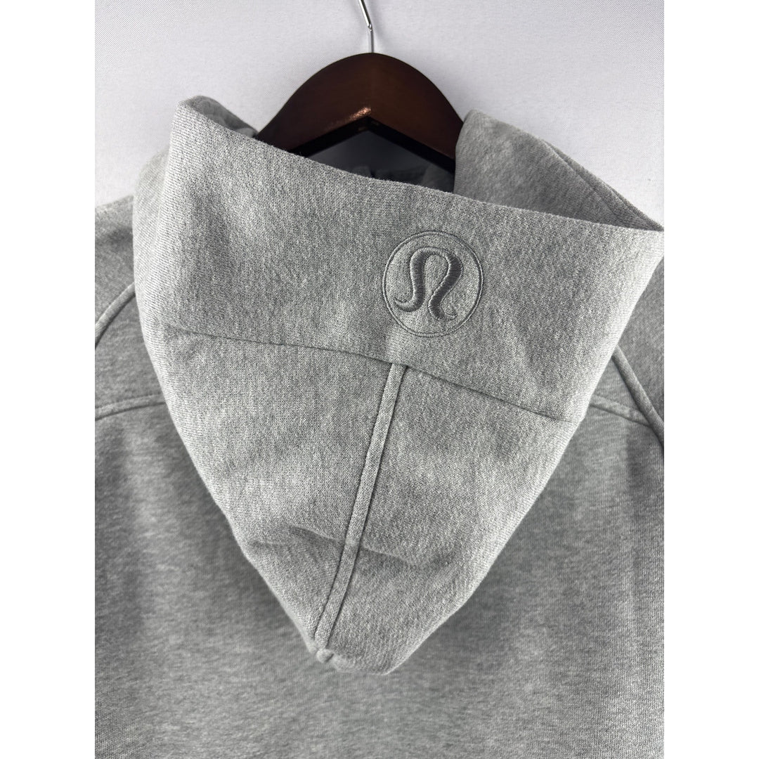 Women’s LuluLemon M/L Light Gray Oversized Half-Zip Hoodie