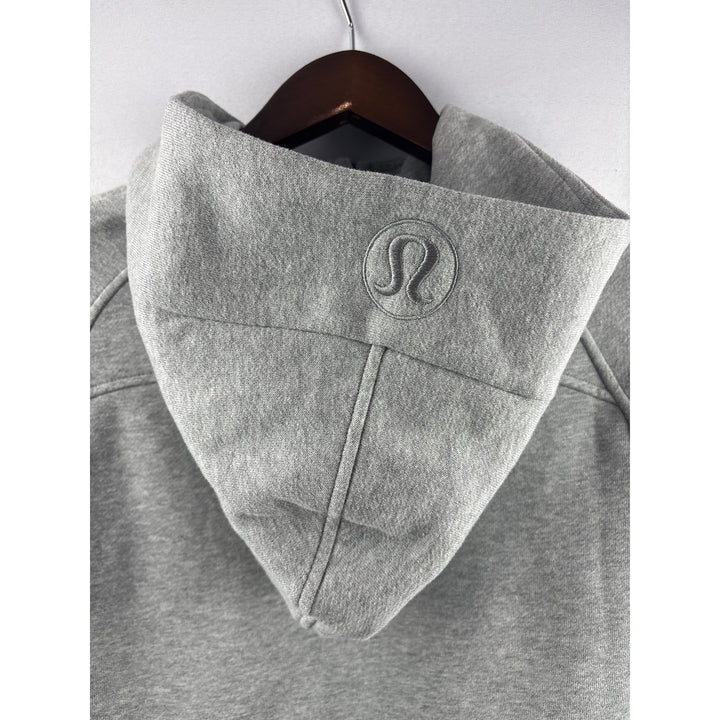 Women’s LuluLemon M/L Light Gray Oversized Half-Zip Hoodie