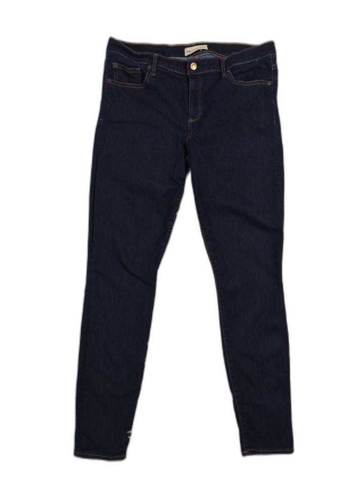Womens Gap 1969 True Skinny Jeans Dark Indigo Blue Size 32 Long