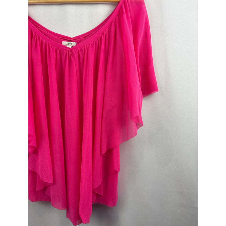 Caché Womens Large Off-Shoulder Ruffle Blouse