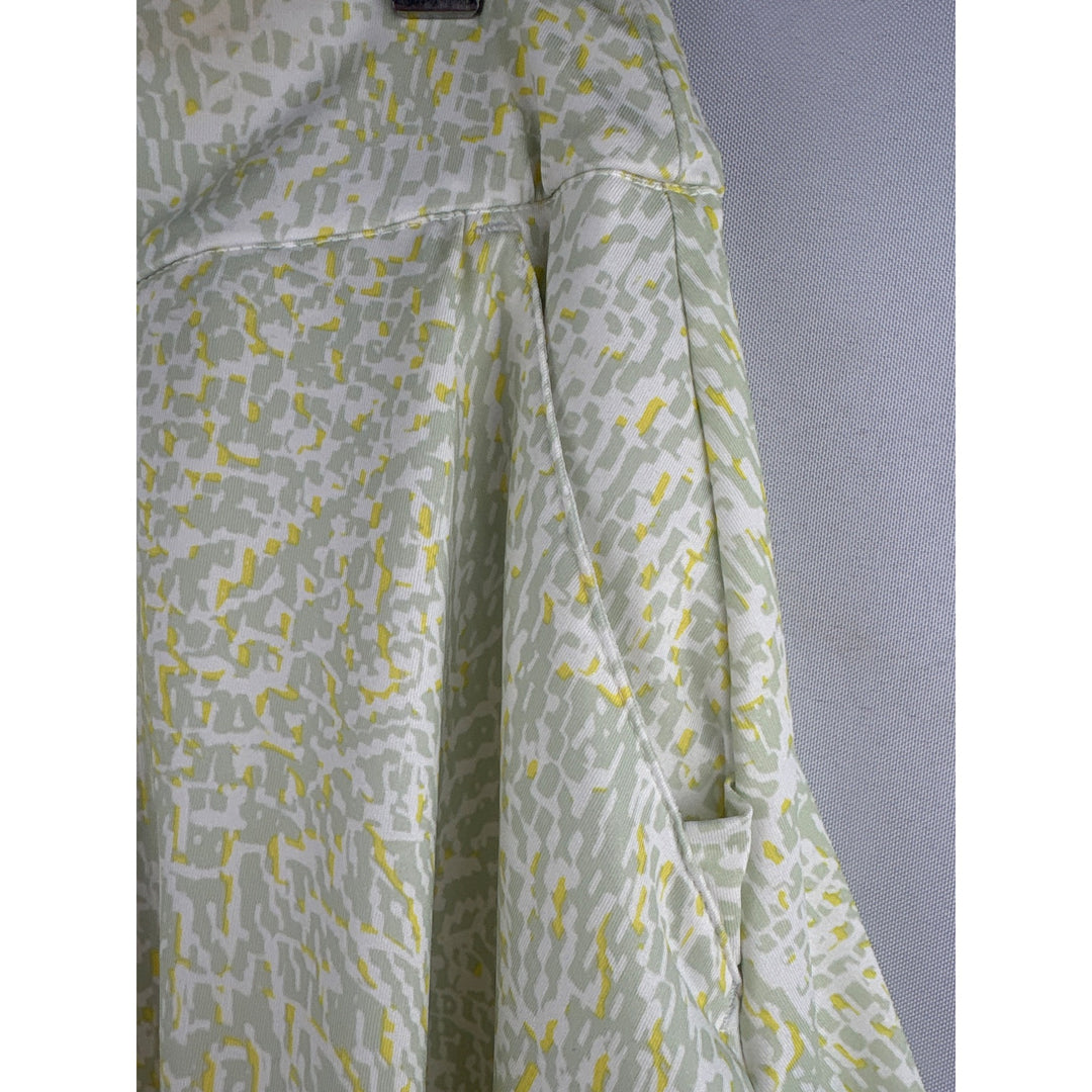 Adidas Womens Athletic Skort Size S Light Green & Yellow Abstract Print