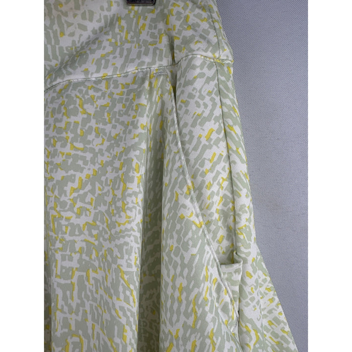 Adidas Womens Athletic Skort Size S Light Green & Yellow Abstract Print