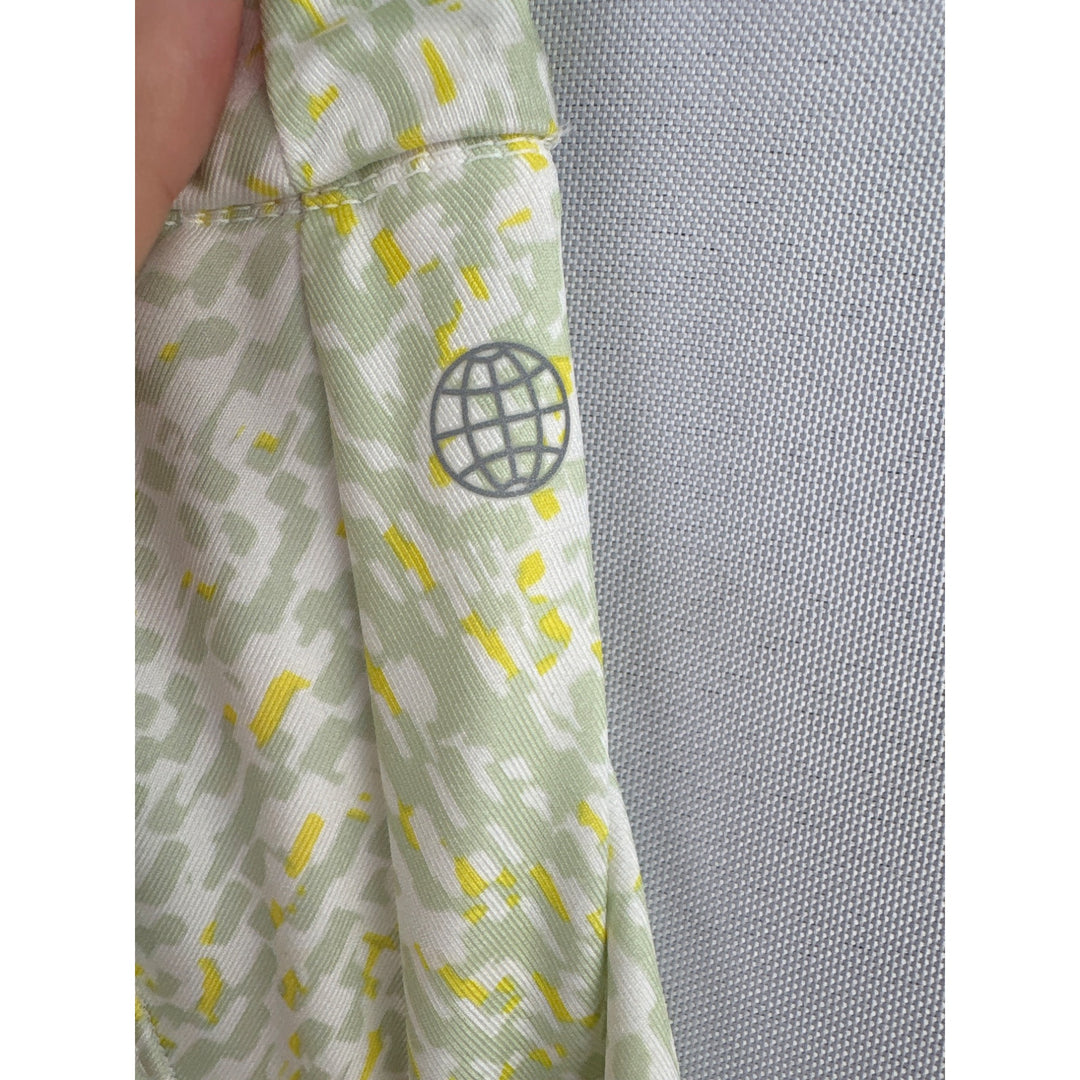 Adidas Womens Athletic Skort Size S Light Green & Yellow Abstract Print