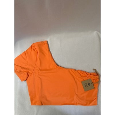 Orange One-Shoulder Crop Top Size XS