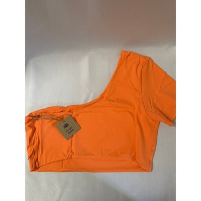 Orange One-Shoulder Crop Top Size XS