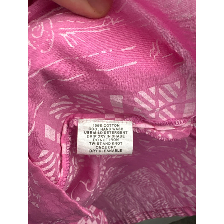Women’s LulaLife 2X Bright Pink Edna Top with White Patterning