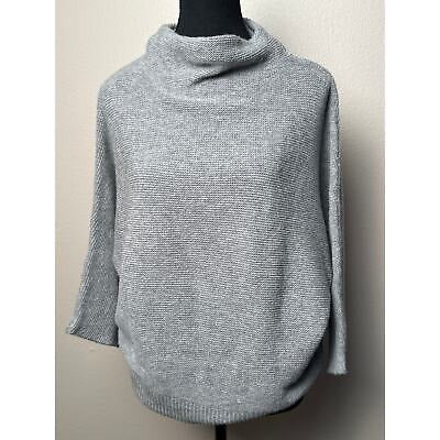 Women's R Label Gray Short Sleeve Mock Sweater SZ Sm/Med