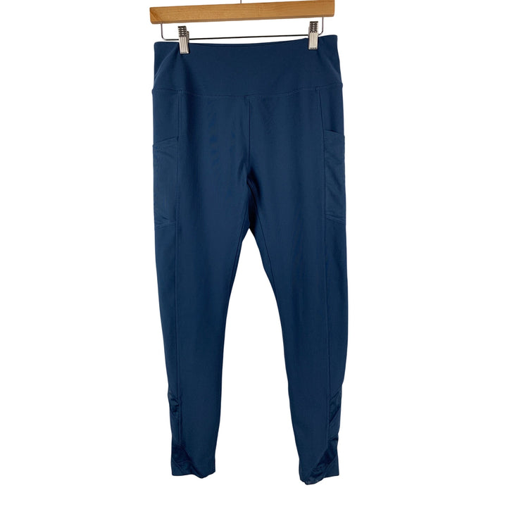 Lululemon Womens Navy Blue High-Waist Leggings With Side Pockets